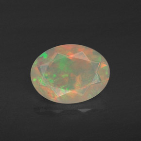 Opale naturale multicolore da 0,78 ct, trasparente, trasparente/traslucido