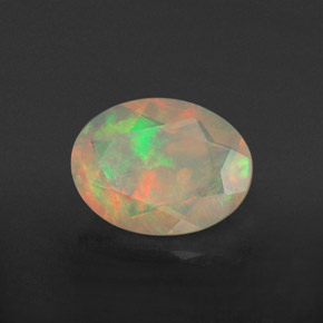 Opale naturale multicolore da 0,78 ct, trasparente, trasparente/traslucido