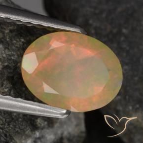 Opale Multicolore naturale da 0.79 ct, Ovale, Trasparente