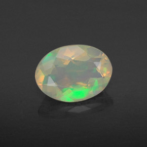 Opale naturale multicolore da 0,67 ct, trasparente, trasparente/traslucido