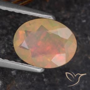Opale Multicolore naturale da 0.72 ct, Ovale, Trasparente