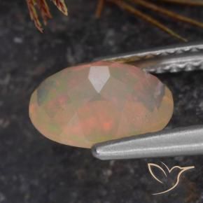 Opale Multicolore naturale da 0.72 ct, Ovale, Trasparente