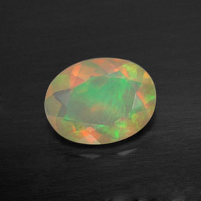 Opale naturale multicolore da 0,73 ct, trasparente, trasparente/traslucido