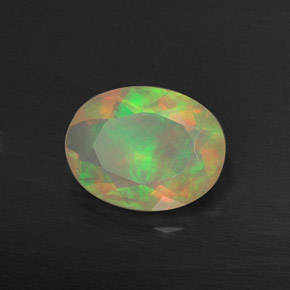 Opale naturale multicolore da 0,73 ct, trasparente, trasparente/traslucido