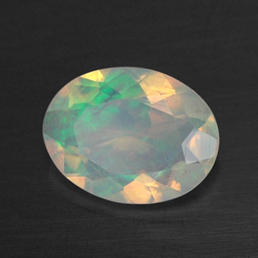 Opale naturale multicolore da 0,59 ct, trasparente, trasparente/traslucido