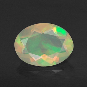 Opale naturale multicolore da 0,60 ct, trasparente, trasparente/traslucido