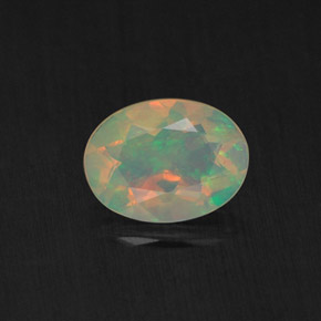 Opale naturale multicolore da 0,65 ct, trasparente, trasparente/traslucido
