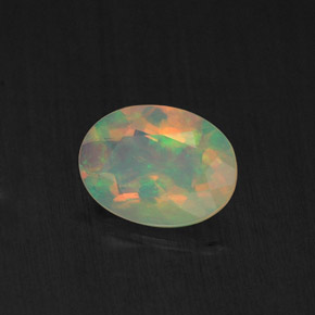 Opale naturale multicolore da 0,65 ct, trasparente, trasparente/traslucido