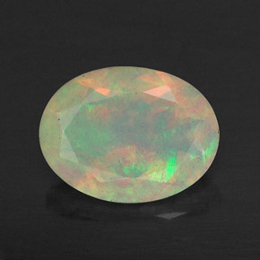 Opale naturale multicolore da 0,67 ct, trasparente, trasparente/traslucido