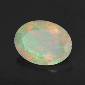 Opale naturale multicolore da 0,67 ct, trasparente, trasparente/traslucido