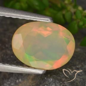 Opale Multicolore naturale da 0.71 ct, Ovale, Trasparente