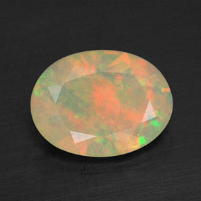 Opale naturale multicolore da 0,66 ct, trasparente, trasparente/traslucido