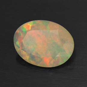 Opale naturale multicolore da 0,66 ct, trasparente, trasparente/traslucido
