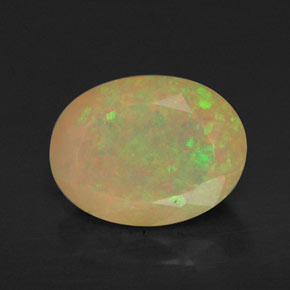 Opale naturale multicolore da 0,87 ct, trasparente, trasparente/traslucido