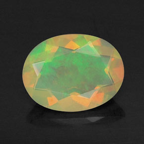 Opale naturale multicolore da 0,72 ct, trasparente, trasparente/traslucido
