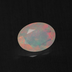 Opale naturale multicolore da 0,77 ct, trasparente, trasparente/traslucido