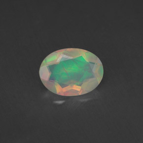 Opale naturale multicolore da 0,65 ct, trasparente, trasparente/traslucido
