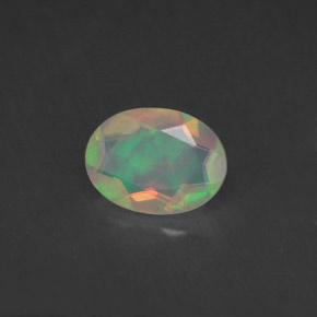 Opale naturale multicolore da 0,65 ct, trasparente, trasparente/traslucido