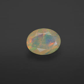 Opale naturale multicolore da 0,63 ct, trasparente, trasparente/traslucido