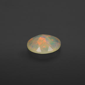Opale naturale multicolore da 0,63 ct, trasparente, trasparente/traslucido