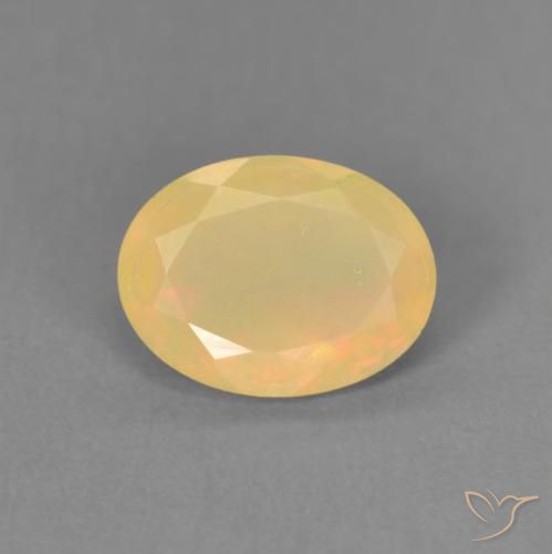 0.76ct Naturale Multicolore Opale, Ovale, Traslucido