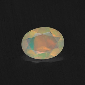Opale naturale multicolore da 0,62 ct, trasparente, trasparente/traslucido
