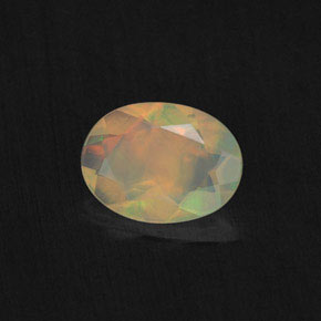 Opale naturale multicolore da 0,62 ct, trasparente, trasparente/traslucido