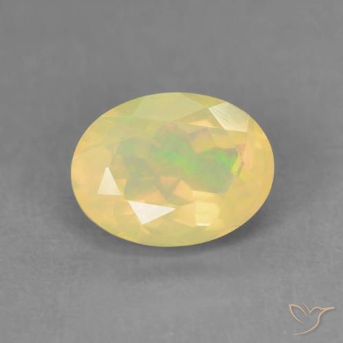 0.98ct Naturale Multicolore Opale, Ovale, Trasparente