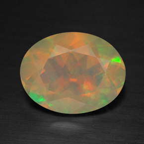 Opale naturale multicolore da 1,26 ct, trasparente, trasparente/traslucido