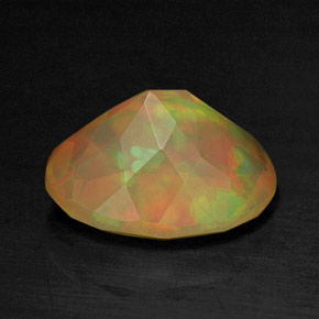 Opale naturale multicolore da 1,26 ct, trasparente, trasparente/traslucido