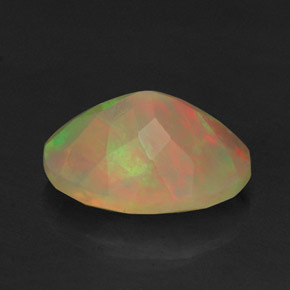 Opale naturale multicolore da 1,09 ct, taglio ovale, traslucido