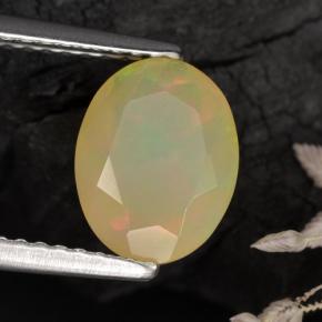 Opale naturale multicolore da 1,04 ct, taglio ovale, traslucido