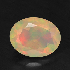 Opale naturale multicolore da 1,22 ct, trasparente, trasparente/traslucido