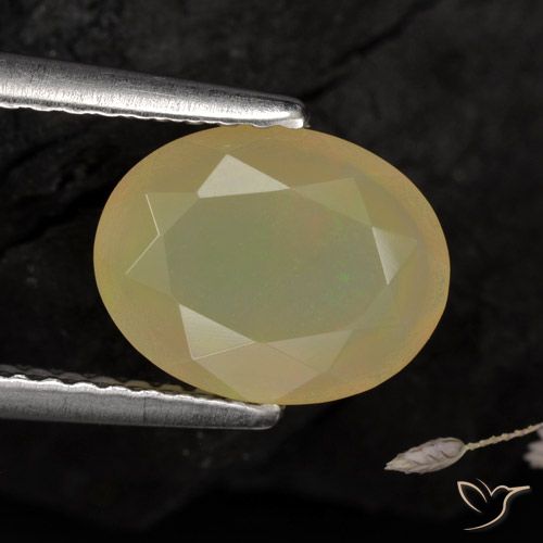 1.14ct Naturale Multicolore Opale, Ovale, Traslucido