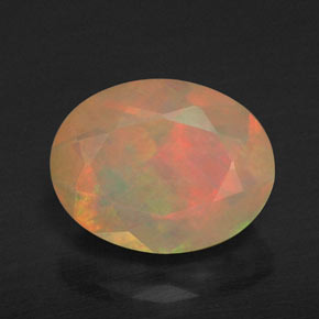 Opale naturale multicolore da 1,18 ct, trasparente, trasparente/traslucido