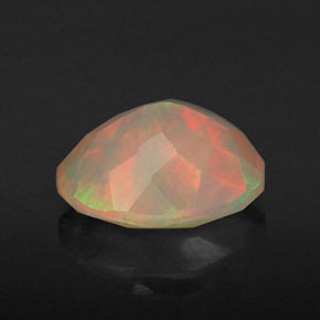Opale naturale multicolore da 1,18 ct, trasparente, trasparente/traslucido