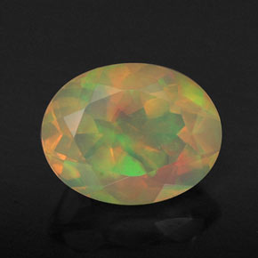Opale naturale multicolore da 1,43 ct, trasparente, trasparente/traslucido