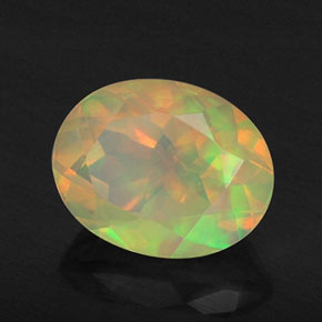 Opale naturale multicolore da 1,43 ct, trasparente, trasparente/traslucido