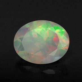 Opale naturale multicolore da 1,11 ct, trasparente, trasparente/traslucido