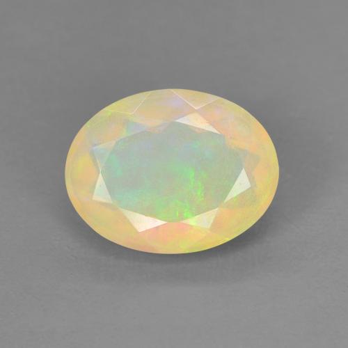 Opale naturale multicolore da 1,13 ct, taglio ovale, traslucido