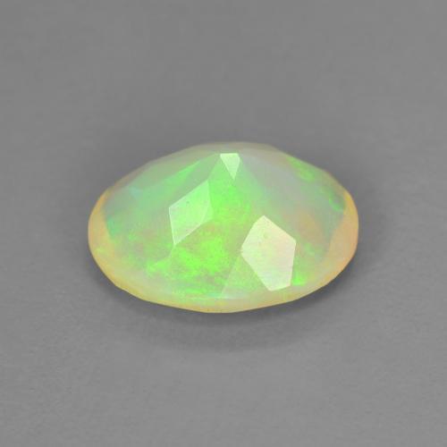 Opale naturale multicolore da 1,13 ct, taglio ovale, traslucido