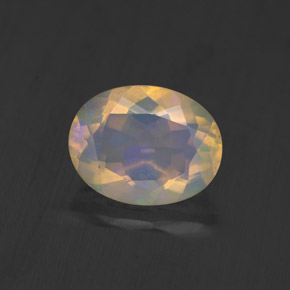 Opale naturale multicolore da 1,17 ct, trasparente, trasparente/traslucido