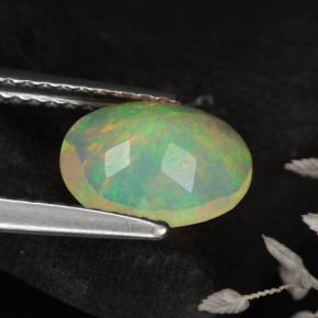 Opale naturale giallo da 0,82 ct, taglio ovale, traslucido