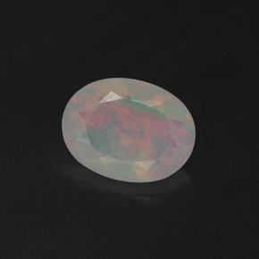 Opale naturale multicolore da 0,95 ct, trasparente, trasparente/traslucido