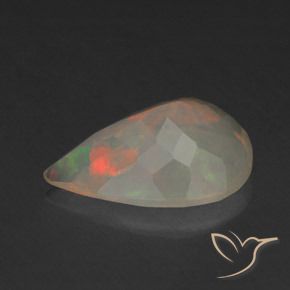 Opale Multicolore naturale da 1.66 ct, Forma a pera, Trasparente