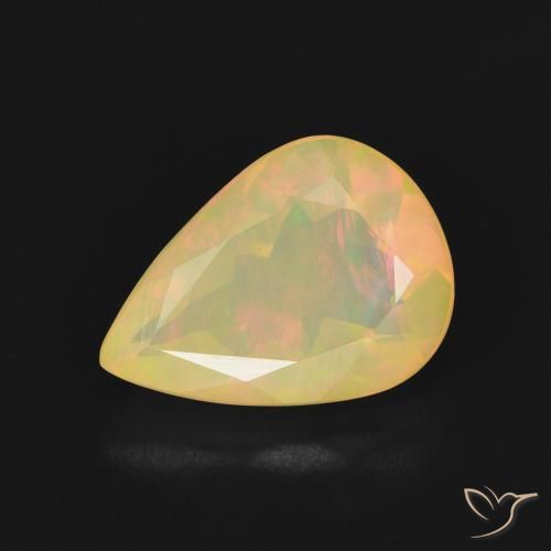 1.66ct Naturale Multicolore Opale, Forma a pera, Trasparente