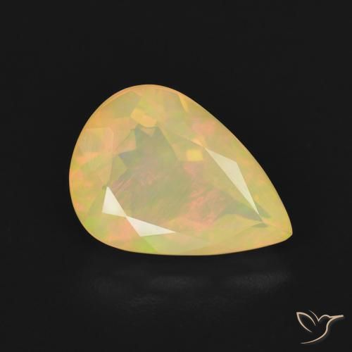 Opale Multicolore naturale da 1.66 ct, Forma a pera, Trasparente