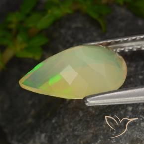 Opale Multicolore naturale da 1.33 ct, Forma a pera, Trasparente