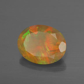 Opale naturale multicolore da 1,43 ct, trasparente, trasparente/traslucido