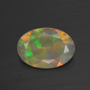 Opale naturale multicolore da 1,17 ct, trasparente, trasparente/traslucido